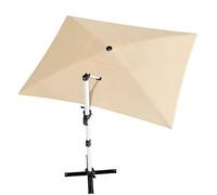 Devoko Parasol déporté 3 x 4 m avec manivelle et inclinaison, cadre en aluminium imperméable anti-UV et housse incluse