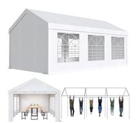 Devoko Tente de Reception,Barnum avec Protection UV 50+,Tente Reception 560g/m² Bâche PE,tonnelle de Jardin Exterieur,Barnum Pliant pour Les réunions de Famille fêtes Mariages,Blanche