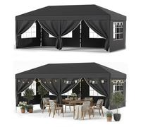 Devoko Tonnelle Pliante 3x6 Imperméable,Tonnelle de Jardin Exterieur,Tonelle pour Camping,Festival, Plage,Barnum Pliant Protection UV 50+,Réglable en Hauteur en 3 Parties,Gris