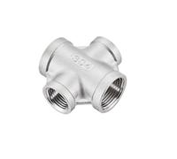 DeVow 1/2 "3/4" 1 "1-1/4" 1-1/2 "BSP filetage femelle quatre 4 voies croix 304 raccord de tuyau en acier inoxydable réducteur connecteur coupleur adaptateur(BSP2.5-BSP1.5)