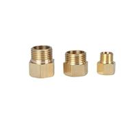 DeVow Adaptateur de raccord de tuyau en laiton, filetage métrique femelle à mâle M8 M10 M12 M14 M16 M18 M20, connecteur de coupleur 1 pièces(F M10x1-M BSP1l8)