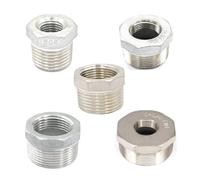 DeVow Adaptateur de tuyau réducteur en acier inoxydable 304, 1/8 "-1-1/4" BSP femelle-mâle