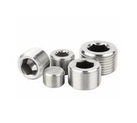 DeVow Bouchon d'extrémité hexagonale interne fraisé en acier inoxydable 304, mâle métrique M8-M33