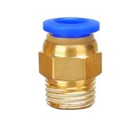 DeVow Té coudé en laiton 1/8 "1/4" 3/8 "1/2" BSPT mâle femelle 4 6 8 10 12 14 16mm, raccord pneumatique for Tube à Air, enfichable for connecter la vanne SL(PC,10-02_-)
