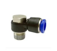 DeVow Té coudé en laiton 1/8 "1/4" 3/8 "1/2" BSPT mâle femelle 4 6 8 10 12 14 16mm, raccord pneumatique for Tube à Air, enfichable for connecter la vanne SL(PH,8-02_-)