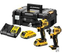 Dewalt 18V Combo Drill + Impact Wrench Set Dck2060L2T (Dcd778+Dcf787) 2X3.0Ah Tstak Ii