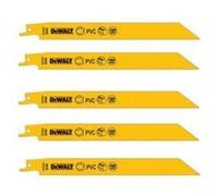 DeWALT DT2350 Lame de scie sabre bimétal 305 mm pour bois et plastiques durs, 5 pieces