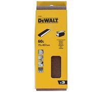DEWALT Abrasif pour ponceuses a bande - multi-usages 75x457mm grain 60 3 pièces DT3641-QZ