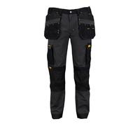 DEWALT Albany Pantalon Cargo de Travail pour Homme Coupe ajustée Pro-Stretch Rip Stop Poche Holster, Gris/Noir, 30W x 29L