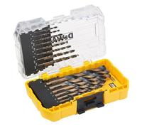 DEWALT BLACK & GOLD Coffret forets métal HSS 23 pcs, DT70729-QZ | Coffret de 23 forets métal HSS BLACK & GOLD avec Tough Case, pointe Speed Tip et rangement compatible TSTAK.