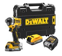 DeWALT - Clé à choc sans fil 18V, 2 batteries 1,7 Ah POWERSTACK, chargeur DCF860E2T