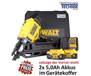 DeWalt Cloueur à bande sans fil DCN930P2 QW 50-90mm 2x5,0Ah pour clous à bande 34° DNW filaire
