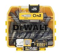 DEWALT Coffret d’embouts de vissage 25mm, 25pièces, TOUGHCASE+, DT71521-QZ | Coffret d’embouts avec rangement TOUGHCASE+, pointes usinées avec précision et compatibilité TSTAK pour un accès organisé.