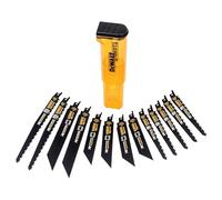 DEWALT Coffret de 13 Lames de Scie Sabre XR Runtime - Pour la Découpe du Bois et du Métal - Dimensions 152-230mm - Grande Robustesse - Longue Durée de Vie - Convient pour Professionnels, DT99550-QZ