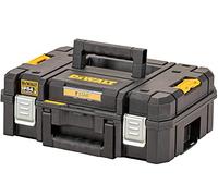 DeWalt Coffret TSTAK Petite Contenance DWST83345-1 - IP54 - Poignée de Transport Avant et Supérieur - Insert en Mousse Personnalisable - Emplacement Tag Tool Connect - Capacité de 30 kg Noir/Jaune