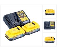 DeWalt DCB 1104 E2 Kit de démarrage sans fil 12 V / 18 V 2x Powerstack batterie 1,7 Ah + chargeur DCB 1104