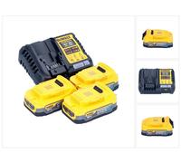 DeWalt DCB 1104 E3 Kit de démarrage sans fil 12 V / 18 V 3x batterie Powerstack 1,7 Ah + chargeur DCB 1104