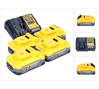 DeWalt DCB 1104 H4 Kit de démarrage sans fil 12 V / 18 V 4x batterie Powerstack 5,0 Ah + chargeur DCB 1104