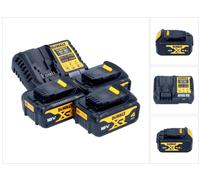 DeWalt DCB 1104 M3 Kit de démarrage sans fil 12 V / 18 V 3x batterie 4,0 Ah + chargeur DCB 1104