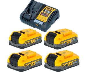 DeWalt DCB 1104 S4 Kit de démarrage sans fil avec chargeur rapide + 4x batterie Powerstack 18 V 3,5 Ah