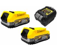 DeWalt Kit de démarrage 18 V XR avec 2 batteries compactes et chargeur Powerstack DCB1102E2