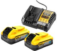 DeWalt – Pack chargeur 4 A et 2 accumulateurs 18 V POWERSTACK 5,0 Ah DCB1104H2