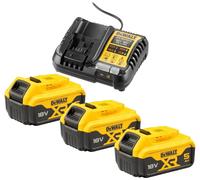 Pack énergie DEWALT XR - 3 batteries 18V 5.0Ah + Chargeur universel 12V/18V - DCB1104P3-QW