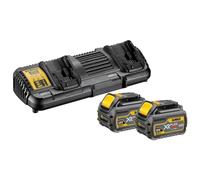 DeWALT Kit de démarrage DCB132T2-QW - 2x 6,0 Ah Li-Ion 18/54 V + chargeur double