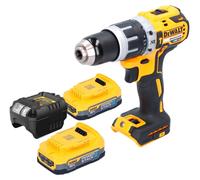 DeWalt DCD 796 E2 Perceuse-visseuse à percussion sans fil 18 V 70 Nm Brushless + 2x Powerstack batterie 1,7 Ah + chargeur
