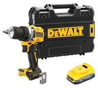 DeWalt DCD 800 NT Perceuse-visseuse sans fil 18 V 90 Nm Brushless + 1x batterie Powerstack 1,7 Ah + TSTAK - sans chargeur