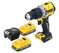 DeWalt DCD 805 E2 Perceuse-visseuse à percussion sans fil 18 V 90 Nm Brushless + 2x batterie Powerstack 1,7 Ah + chargeur