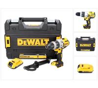 DeWalt DCD 996 18 V Brushless Li-Ion Perceuse-visseuse à percussion sans fil avec boîtier TSTAK + 1x Batterie DCB 184 2,0 Ah - sans chargeur