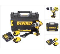 DeWalt DCD 996 P2 18 V Brushless Li-Ion Perceuse-visseuse à percussion sans fil avec boîtier TSTAK + 2x Batteries DCB 184 5,0 Ah + Chargeur DCB 115
