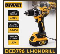 Dewalt DCD796 13mm perceuse électrique à percussion sans brosse tournevis sans fil multifonctionnel batterie Rechargeable 20V outils électriques 1battery 1charger us
