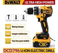 Dewalt DCD796 13mm perceuse électrique à percussion sans brosse tournevis sans fil multifonctionnel batterie Rechargeable 20V outils électriques 1Battery 1Charger-eu
