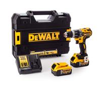 DeWALT DCD796P2-QW Kit Perceuse-visseuse À Percussion Sans Fil 18 V Li-ion XR (2 Batteries De 5,0 Ah) Dans Un Coffret - Sans Balais