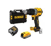 Dewalt DCD805E1T-QW Perceuse à percussion POWERSTACK XR Brushless 18V 90Nm - 1 X 1,7Ah Batterie, chargeur en coffret