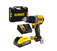 Dewalt DCD805H1T Perceuse à percussion POWERSTACK XR Brushless 18V 90Nm - 1 X 5Ah Batteries, chargeur en coffret