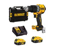 Dewalt DCD805P2T Perceuse à percussion XR Brushless 18V 90Nm - 2 X 5Ah Batteries, chargeur en coffret