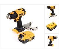 DeWalt DCE 530 N Pistolet à air chaud sans fil 18V 530C + 1x batterie 5,0Ah + réflecteur de surface - sans chargeur