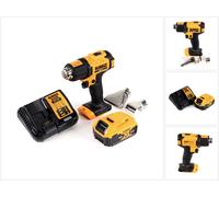 DeWalt DCE 530 P1 Pistolet à air chaud sans fil 18V 530C + 1x batterie 5,0Ah + 1x chargeur + réflecteur de surface et réflecteur