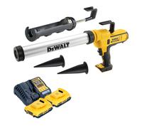 DeWalt DCE 581 D2K Pistolet à cartouche sans fil 18 V 310 ml + 2x batterie 2,0 Ah + chargeur + coffret