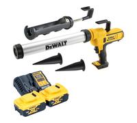 DeWalt DCE 581 P2K Pistolet à cartouche sans fil 18 V 310 ml + 2x batterie 5,0 Ah + chargeur + coffret