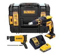 DeWalt DCF 620 E1T Visseuse pour cloisons sèches sans fil 18 V 30 Nm Brushless + 1x batterie Powerstack 1,7 Ah + chargeur + TSTAK