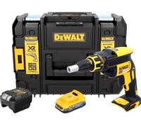 DeWalt DCF 620 E1T Visseuse pour cloisons sèches sans fil 18 V 30 Nm Brushless + 1x batterie Powerstack 1,7 Ah + chargeur + TSTAK