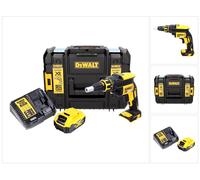 DeWalt DCF 620 P1 18 V Brushless Visseuse plaque de plâtre sans fil en Coffret TSTAK II + 1x Batterie DCB 184 5,0 Ah + Chargeur DCB 115 XR