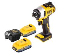 DeWalt DCF 809 E2 hoc sans fil 18 V 190 Nm 1/4'' Brushless + 2x Powerstack batterie 1,7 Ah + chargeur