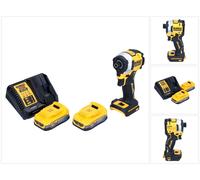 DeWalt DCF 850 E2 hoc sans fil 18 V 205 Nm 1/4" Brushless + 2x batterie 1,7 Ah + chargeur