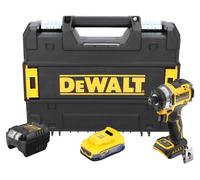 DeWalt DCF 860 E1T hoc sans fil 18 V 282 Nm 1/4" Brushless + 1x batterie Powerstack 1,7 Ah + chargeur + TSTAK