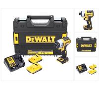 DeWalt DCF 887 Visseuse à Chocs sans fil 18 V brushless avec Mandrin de 1/4" + boîtier TStak + 2x Batteries 2 Ah + Chargeur